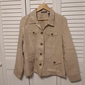 Liz Claiborne linen jacket with a bit of sparkle.